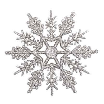 12 бр. Пластмасова снежинка на златен прах Frozen Party Decor Navidad Орнаменти Украси за коледно дърво за дома Сняг Зимен декор