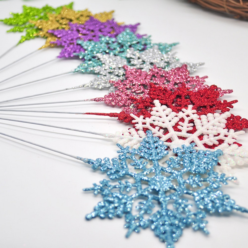 6 tk värvi sädelev lumehelbe oks jõulupuu kaunistus sünnipäevapeo tordi valmistamine pühade uusaasta kaunistus