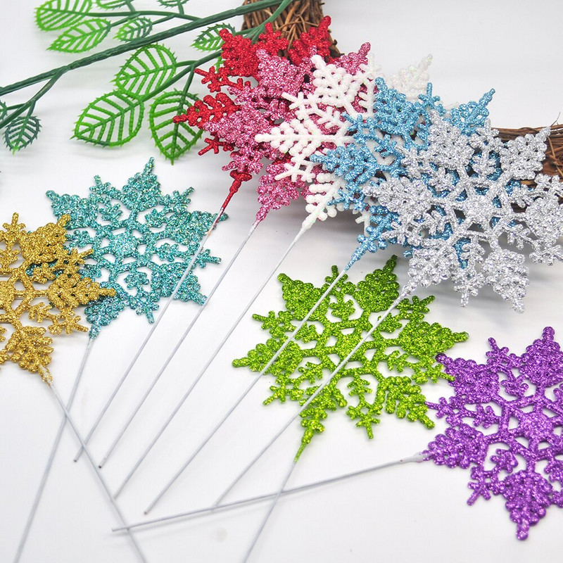 6 tk värvi sädelev lumehelbe oks jõulupuu kaunistus sünnipäevapeo tordi valmistamine pühade uusaasta kaunistus