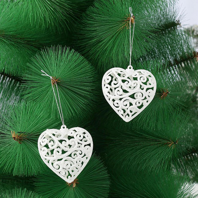 Pandantiv agățat de Crăciun Ornament pentru brad de Crăciun Ornamente alb pentru brad de Crăciun Decoratiuni Fulgi de nea/Elk/cal/dragoste