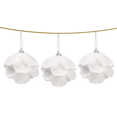 Pandantiv agățat de Crăciun Ornament pentru brad de Crăciun Ornamente alb pentru brad de Crăciun Decoratiuni Fulgi de nea/Elk/cal/dragoste