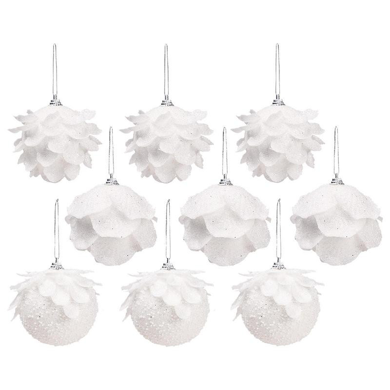 Pandantiv agățat de Crăciun Ornament pentru brad de Crăciun Ornamente alb pentru brad de Crăciun Decoratiuni Fulgi de nea/Elk/cal/dragoste