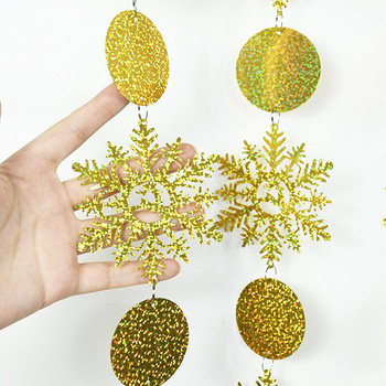 Χριστουγεννιάτικο χαρτί για νιφάδες χιονιού 1m Γιρλάντα Τεχνητές νιφάδες χιονιού Πανό με λέιζερ Διακοσμήσεις Χριστουγεννιάτικων δέντρων για Στολίδια για το Πρωτοχρονιάτικο Πάρτυ σπιτιού