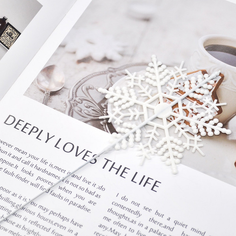 6 tk valge lumehelbe oks jõulupuu kaunistus sünnipäevapeokook Pühade uusaastakaunistus