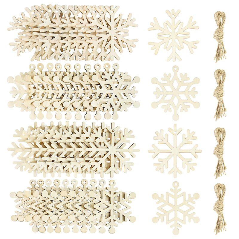 10 tk puidust lumehelbe laastud DIY jõulupuu rippuvad ripatsid jõulukaunistus kodukaunistus 2023 uusaasta Navidad Natal