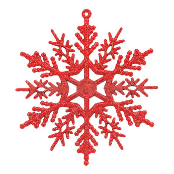 10τμχ Snowflake Christmas Tree Glitter Snowflakes 10cm Κρεμαστό χριστουγεννιάτικο δέντρο Διακόσμηση βιτρίνας σπιτιού χριστουγεννιάτικη διακόσμηση