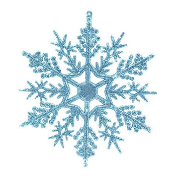 10τμχ Snowflake Christmas Tree Glitter Snowflakes 10cm Κρεμαστό χριστουγεννιάτικο δέντρο Διακόσμηση βιτρίνας σπιτιού χριστουγεννιάτικη διακόσμηση