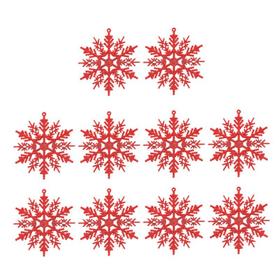 10τμχ Snowflake Christmas Tree Glitter Snowflakes 10cm Κρεμαστό χριστουγεννιάτικο δέντρο Διακόσμηση βιτρίνας σπιτιού χριστουγεννιάτικη διακόσμηση