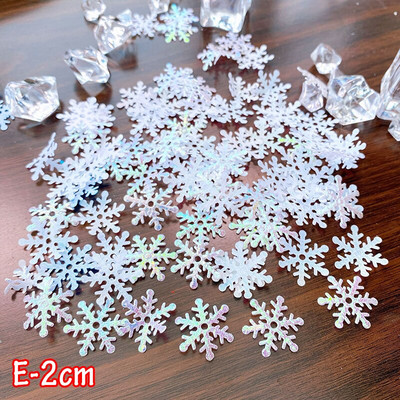200/300Pcs Χριστουγεννιάτικη νιφάδα χιονιού Απλικέ Χριστουγεννιάτικη διακόσμηση γάμου χειροτεχνία DIY Στολίδια Διακόσμηση κήπου σπιτιού Χριστουγεννιάτικη διακόσμηση δέντρων