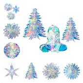 Νέον φιλμ 3D νιφάδα χιονιού γιρλάντες Χριστουγεννιάτικα διακοσμητικά για το σπίτι Frozen ντεκόρ πάρτι Navidad Στολίδια Fake Snow Winter Decor