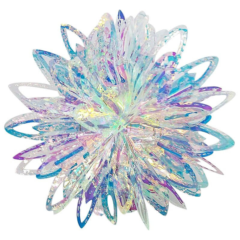 Νέον φιλμ 3D νιφάδα χιονιού γιρλάντες Χριστουγεννιάτικα διακοσμητικά για το σπίτι Frozen ντεκόρ πάρτι Navidad Στολίδια Fake Snow Winter Decor