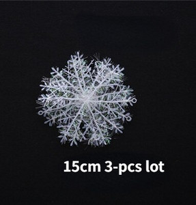 Ziemassvētku eglītes rotājums Sniegpārslas 6 cm–30 cm baltas plastmasas mākslīgais sniegs Mājas rotājumi 2020. gada laimīgam Jaunajam gadam ballīšu piederumi