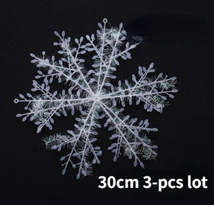 Ziemassvētku eglītes rotājums Sniegpārslas 6 cm–30 cm baltas plastmasas mākslīgais sniegs Mājas rotājumi 2020. gada laimīgam Jaunajam gadam ballīšu piederumi