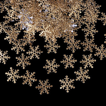 100 τμχ/τσάντα Πολύχρωμες χριστουγεννιάτικες νιφάδες χιονιού Χειροτεχνίες Τεχνητά στολίδια χριστουγεννιάτικων δέντρων για γάμους στο σπίτι