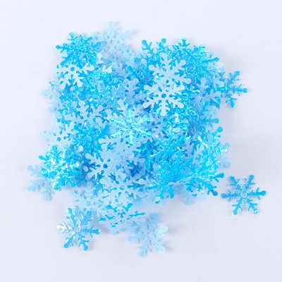100 buc/pungă Fulgi de zăpadă colorați de Crăciun Artizanat Ornamente artificiale pentru brad de Crăciun Decorații pentru petrecere acasă, nuntă