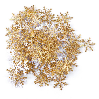 100 buc/pungă Fulgi de zăpadă colorați de Crăciun Artizanat Ornamente artificiale pentru brad de Crăciun Decorații pentru petrecere acasă, nuntă