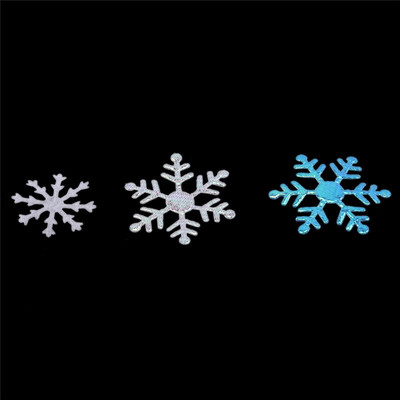 200/300Pcs Χριστουγεννιάτικο Στολίδι Snowflake Home Χριστουγεννιάτικο πάρτι Διακόσμηση Χρώμα Glitter Χειροποίητη χειροτεχνία διακόσμηση