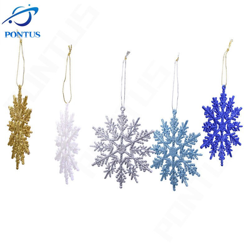 12 τμχ/10 εκ. Διακοσμητικό Χριστουγεννιάτικο Δέντρο Τεχνητό χιόνι Ψεύτικες νιφάδες χιονιού για το σπίτι Χριστουγεννιάτικο πάρτι Μενταγιόν παραθύρου