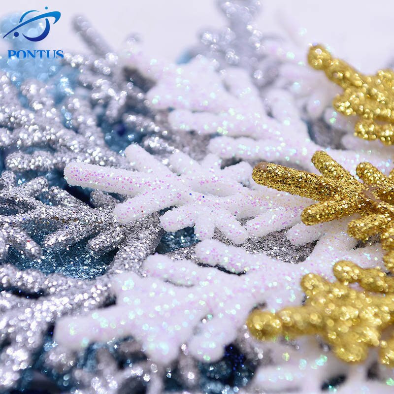 12 τμχ/10 εκ. Διακοσμητικό Χριστουγεννιάτικο Δέντρο Τεχνητό χιόνι Ψεύτικες νιφάδες χιονιού για το σπίτι Χριστουγεννιάτικο πάρτι Μενταγιόν παραθύρου