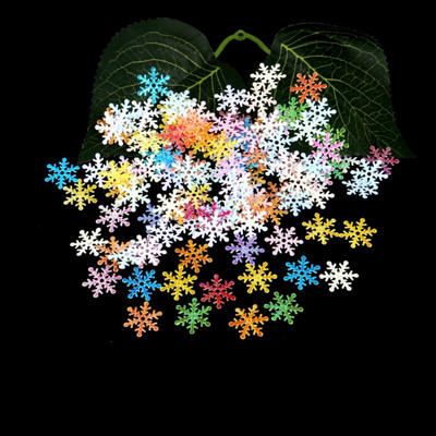 100pcs Τεχνητή διακόσμηση με νιφάδες χιονιού Χριστουγεννιάτικα στολίδια Χριστουγεννιάτικες νιφάδες χιονιού Κομφετί Χριστουγεννιάτικα στολίδια