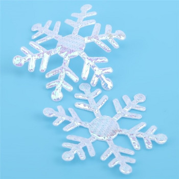2 см Коледна снежинка Вълнени филцови подложки Парти Бели нетъкани лепенки Апликации Стикер за стена за скрапбукинг Craft Toy Направи си сам