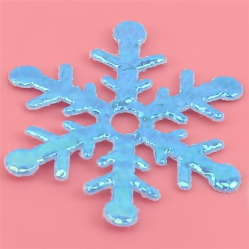 2 Cm Tampoane din pâslă de lână fulg de zăpadă de Crăciun pentru petrecere petice albe nețesute, aplicații, autocolant de perete pentru album, jucărie, bricolaj