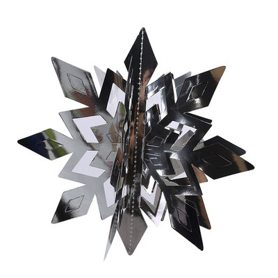 6 kom/set Snježna pahuljica, viseća velika kartonska 3D ukrasna oprema za ekološke novogodišnje božićne ukrase