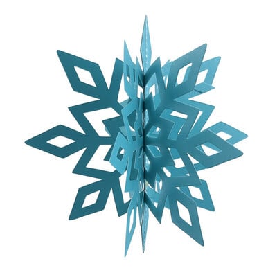 6 kom/set Snježna pahuljica, viseća velika kartonska 3D ukrasna oprema za ekološke novogodišnje božićne ukrase