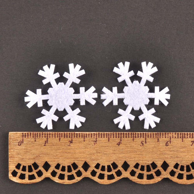 100 de bucăți de Crăciun Artificial Fulgi de Zăpadă din pâslă Aplicații pentru DIY Scrapbook Artizanat Pom de Crăciun Decor pentru petreceri Accesorii de Anul Nou c3376