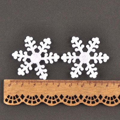 100 de bucăți de Crăciun Artificial Fulgi de Zăpadă din pâslă Aplicații pentru DIY Scrapbook Artizanat Pom de Crăciun Decor pentru petreceri Accesorii de Anul Nou c3376