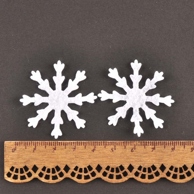 100 de bucăți de Crăciun Artificial Fulgi de Zăpadă din pâslă Aplicații pentru DIY Scrapbook Artizanat Pom de Crăciun Decor pentru petreceri Accesorii de Anul Nou c3376