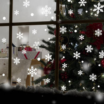 27 бр. Коледна снежинка Стикер за прозорец Зимни стикери за стена Детска спалня Коледна украса за дома Новогодишна украса
