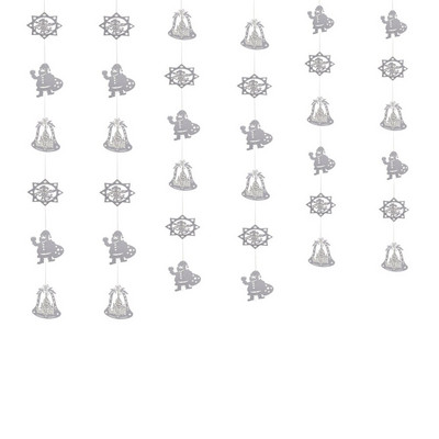 36 komada izdubljenih stropnih ukrasa Djeda Mraza snježne pahuljice sa 6 kom uzica od 1,5 M za novogodišnje vjenčanje