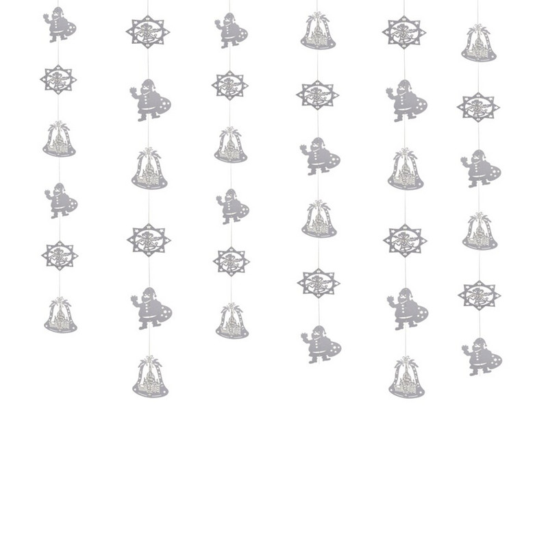 36 komada izdubljenih stropnih ukrasa Djeda Mraza snježne pahuljice sa 6 kom uzica od 1,5 M za novogodišnje vjenčanje