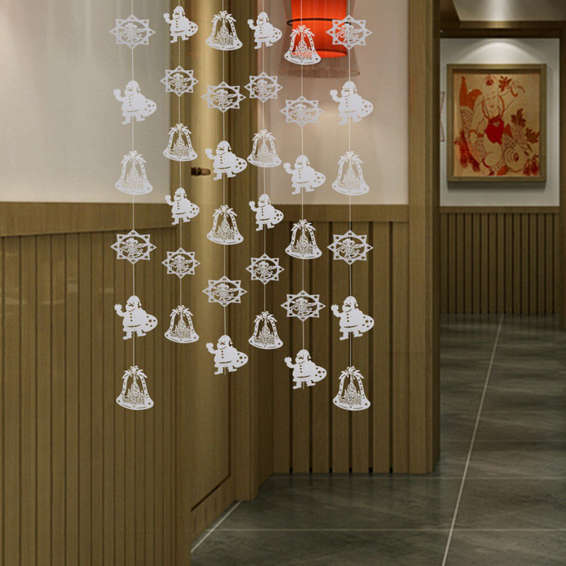 36 komada izdubljenih stropnih ukrasa Djeda Mraza snježne pahuljice sa 6 kom uzica od 1,5 M za novogodišnje vjenčanje