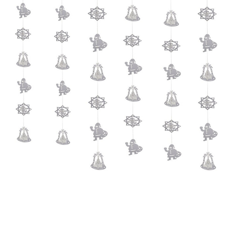 36 komada izdubljenih stropnih ukrasa Djeda Mraza snježne pahuljice sa 6 kom uzica od 1,5 M za novogodišnje vjenčanje