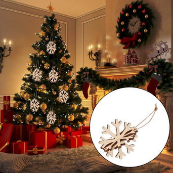 Χριστουγεννιάτικα Ξύλινα Στολίδια Δέντρο Κρεμαστό Κρεμαστό Ξύλο Snowflake Snowflakes Slices Crafts Cutouts Διακοσμήσεις Diy Craft Pieces