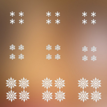 Пластмасова бяла снежинка със смесена форма с множество спецификации Коледни орнаменти Коледна висулка Новогодишно семейство Коледни орнаменти