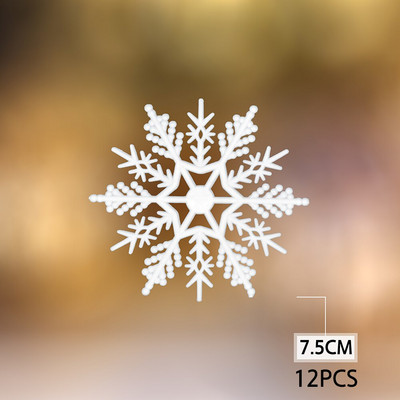 Multi-spec segakujuline plastikust valge lumehelves jõuluehted Jõuluripats Uusaasta pere jõuluehted