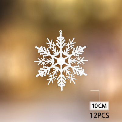 Multi-spec segakujuline plastikust valge lumehelves jõuluehted Jõuluripats Uusaasta pere jõuluehted