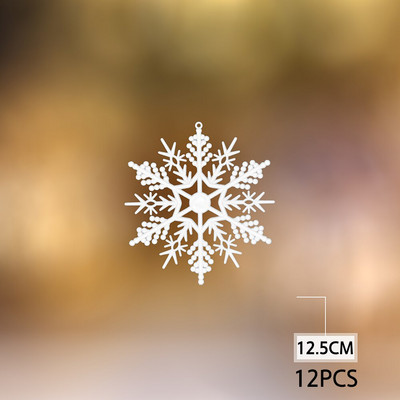 Multi-spec segakujuline plastikust valge lumehelves jõuluehted Jõuluripats Uusaasta pere jõuluehted