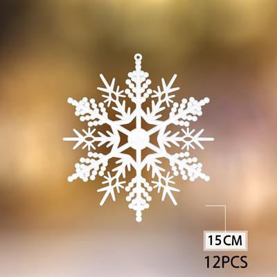 Multi-spec segakujuline plastikust valge lumehelves jõuluehted Jõuluripats Uusaasta pere jõuluehted