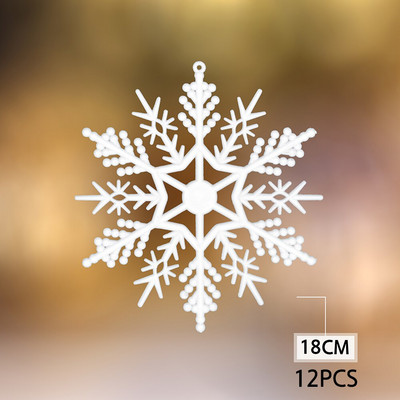 Multi-spec segakujuline plastikust valge lumehelves jõuluehted Jõuluripats Uusaasta pere jõuluehted