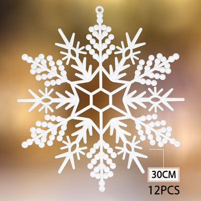 Multi-spec segakujuline plastikust valge lumehelves jõuluehted Jõuluripats Uusaasta pere jõuluehted