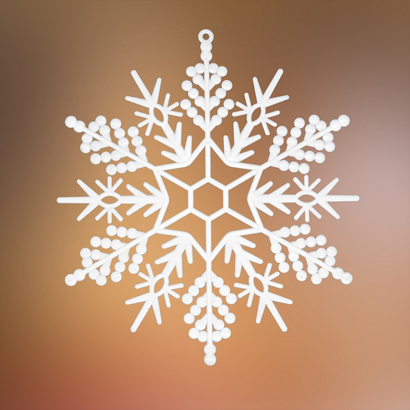 Multi-spec segakujuline plastikust valge lumehelves jõuluehted Jõuluripats Uusaasta pere jõuluehted