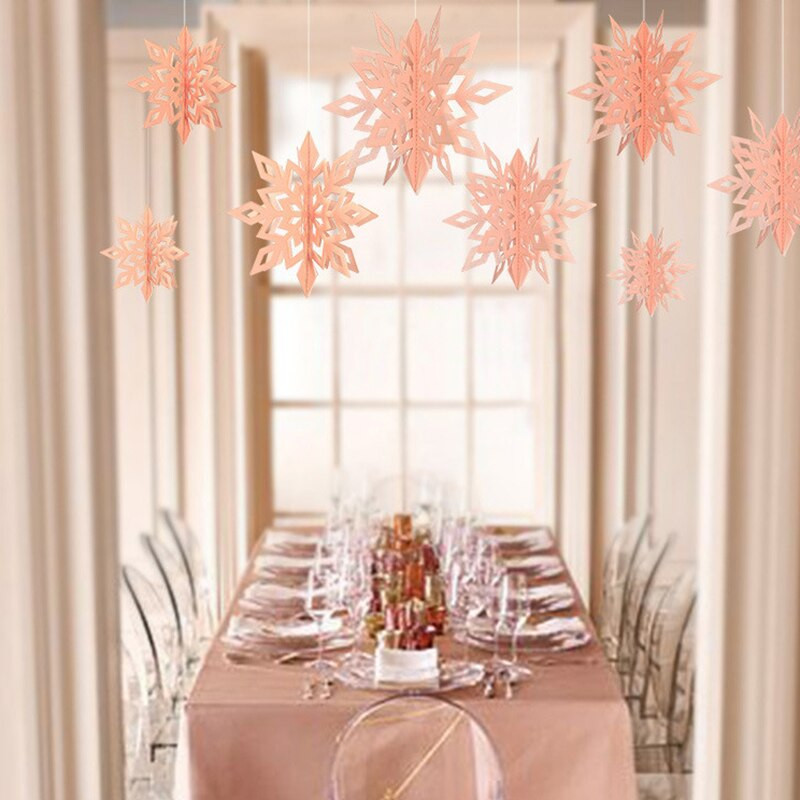 Ornamente tridimensionale cu fulgi de zăpadă de Crăciun Ornamente pentru fereastră pentru grădiniță Centrul comercial Aspectul scenei de ghirlande