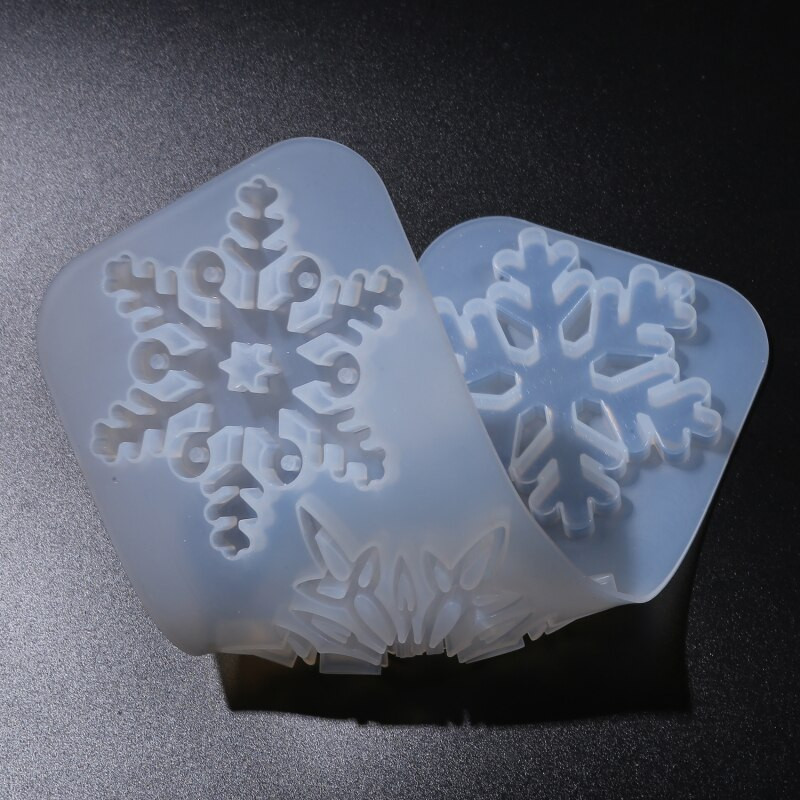 Snaigė su skylute Silikono formelės pakabukas epoksidinės dervos formos Kalėdų eglutės pakabinimas papuošalų kūrimas pasidaryk pats