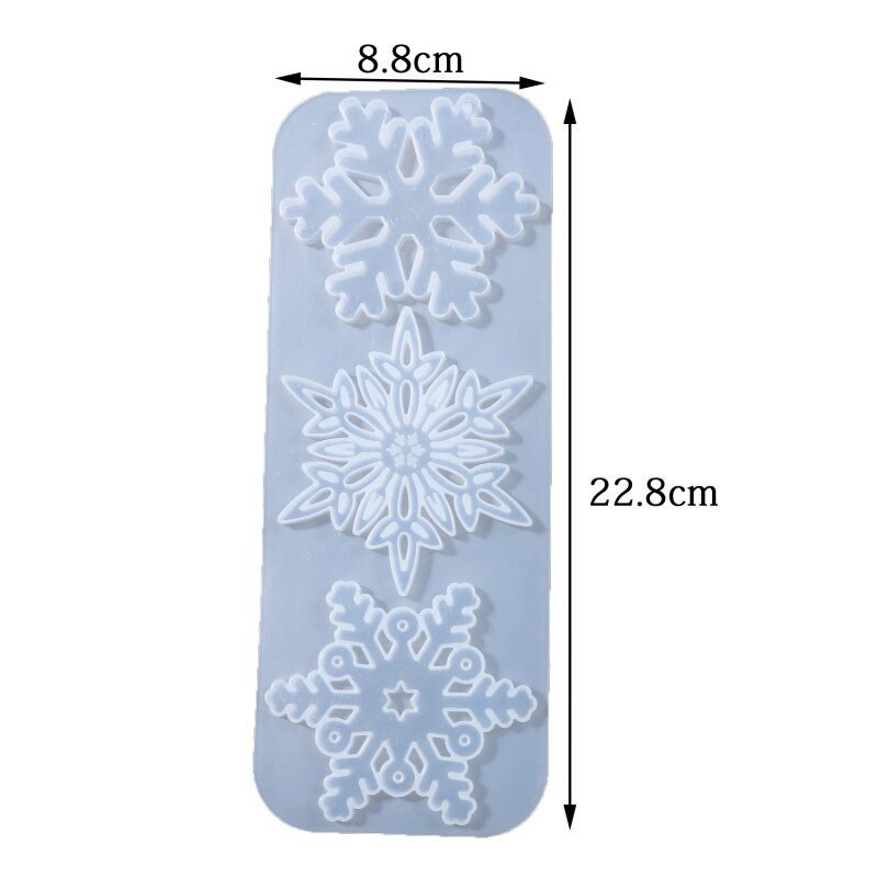 Snaigė su skylute Silikono formelės pakabukas epoksidinės dervos formos Kalėdų eglutės pakabinimas papuošalų kūrimas pasidaryk pats