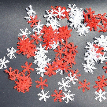 Коледна бяла червена снежинка Новогодишни консумативи Фалшив снежен декор Честита зима Frozen Xmas Frozen парти декорации Mariage Hiver