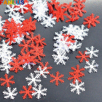 Коледна бяла червена снежинка Новогодишни консумативи Фалшив снежен декор Честита зима Frozen Xmas Frozen парти декорации Mariage Hiver